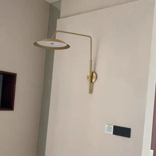 gold brass arm wall sconce dimmable LED – 57×50cm
