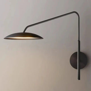 black slender arm wall sconce LED dimmable – vintage design