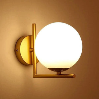 LED wall sconce modern black gold side view