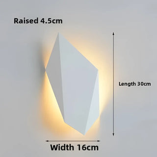 Black geometric wall light design A – LED 24×24cm