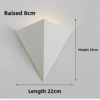 Geometric LED sconce design C – 30×16cm white metal