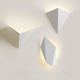 Black LED geometric sconce design B – 22×22cm metal