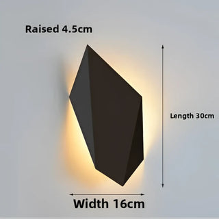 Geometric metal wall sconce white – LED 30×16cm design C