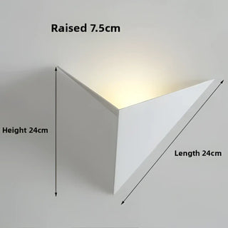 Geometric LED wall sconce white – metal 24×24cm design A