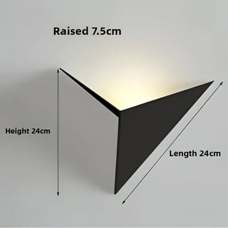 Black geometric wall light LED – metal 22×22cm design B