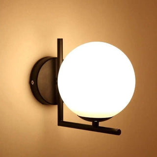 Design LED wall sconce installed bedroom gold black