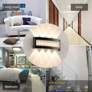 SUTYRITE matte black LED wall light bedroom accent