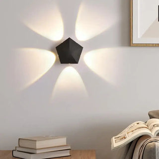 SUDULI black LED halo wall light modern geometric