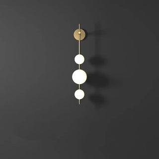 Gold hanging globe wall sconce LED M 85cm aluminum