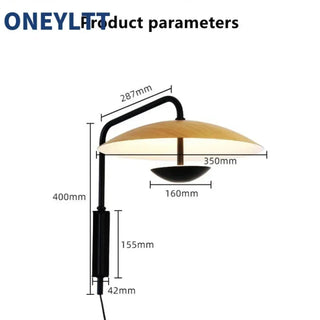 TIMELE modern black metal wall light warm ambiance