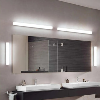 Scona minimalist wall light installed – crisp white light