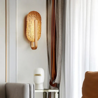 Gilded metal wall sconce tall – model A 43cm gold finish