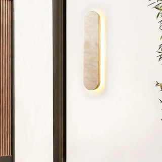 minimalist stone wall sconce beige IP65 – 3000K 4000K