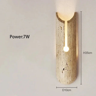 TURALIE stone wall sconce natural texture close-up