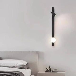 Black LED spotlight wall sconce adjustable beam 80cm
