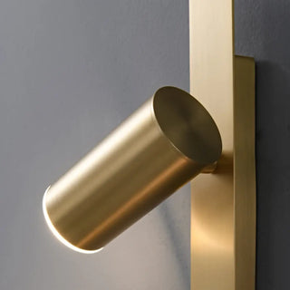 Modern wall sconce spotlight close-up gold detail