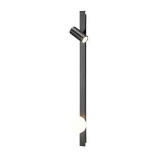 Black LED wall sconce 80cm minimal modern interior view