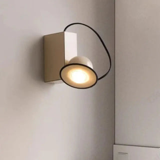 Green LED wall sconce 12cm installed in corridor