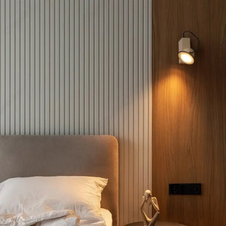 Red modern wall sconce warm 3000K – front profile view