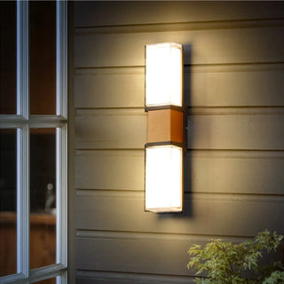 Modern LED wall sconce 12W IP65 double light gold 32cm