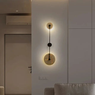Gold double two-light wall sconce LED – modern balanced design
