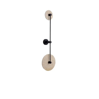 Gold double LED wall sconce – two-light modern installed view