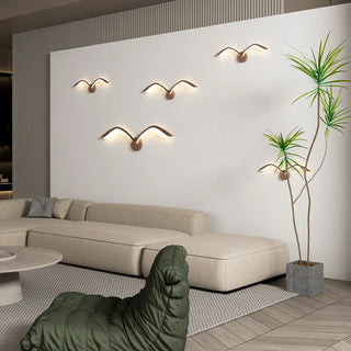 Large 80cm wing wall sconce E27 LED modern interior design light