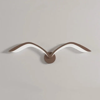 Modern wing-shaped wall sconce E27 LED acrylic metal 80cm