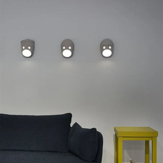 Gray decorative wall sconce installed – E27 IP65 22cm indoor