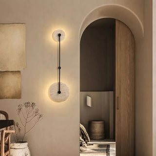 stone metal wall sconce E27 LED – beige M 28cm×100cm