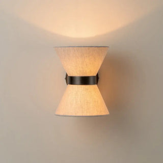 Sablir hourglass wall sconce warm glow detail