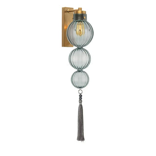 Blue transparent glass wall sconce E27 modern