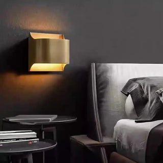 PERCOTE ambient wall sconce black gold installed
