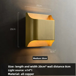 LED wall sconce black metal S size – detail view