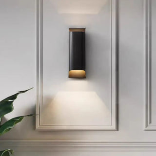 PERCOTE geometric wall light E14 installed view accent