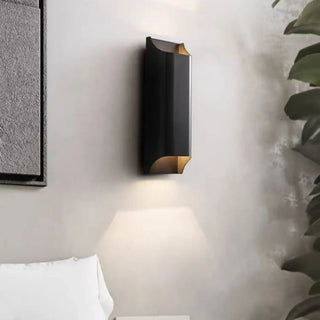 Ambient LED wall sconce gold black E14 top angle modern