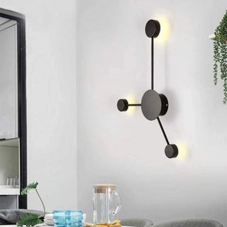 Black modern design wall sconce G4 wide 36cm – elegant front view