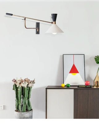 OLDIA Nordic adjustable arm wall sconce – front view