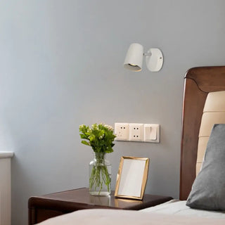 White cylinder wall sconce E27 5W LED modern