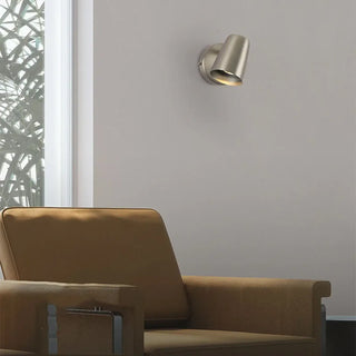 Silver cylinder wall sconce E27 adjustable dimmable