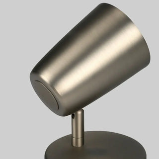 Silver aluminum wall light E27 close-up cylinder