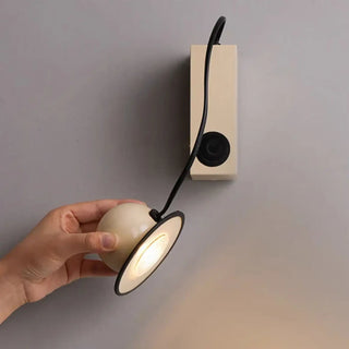 Minimalist wall sconce side angle – green beige red LED modern