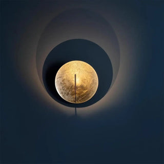 Gold moon effect wall lamp LED dimmable detail