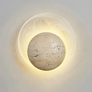 Rock glass wall light LED 7W beige side view