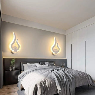 White acrylic flame wall lamp G4 LED 10W