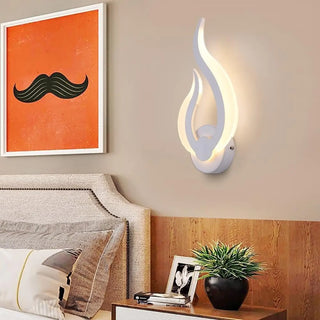 Flame wall sconce G4 LED white acrylic side view