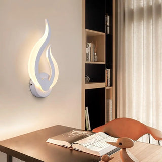 Flame shaped wall sconce G4 LED 10W white detail