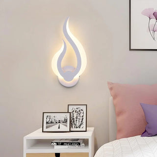 Flame shape wall sconce G4 LED 10W white acrylic small
