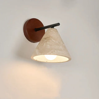 Stone wall sconce bracket detail – beige natural Scandinavian design