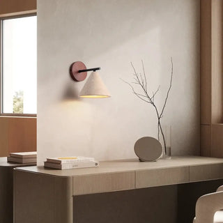 Beige conical sconce side angle – 15cm diameter 20cm height fixture